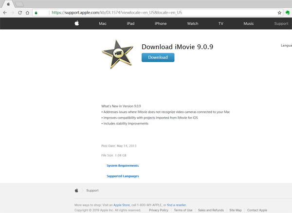 download imovie 9.0.9 for big sur