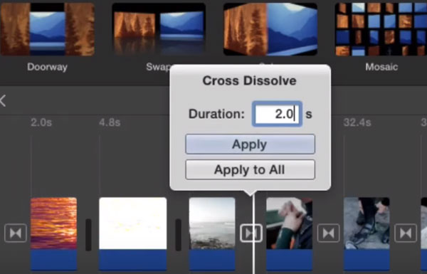 change video transition effects imovie