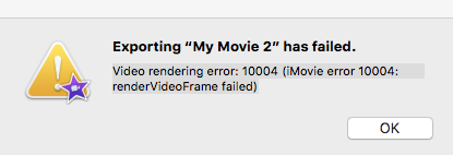 imovie error 10004