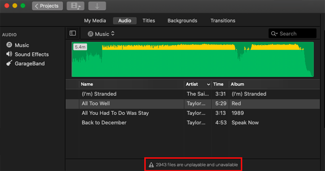 add music from itunes to imovie