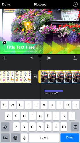 imovie for ios titles