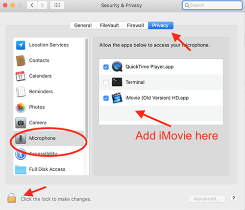 imovie voiceover not working