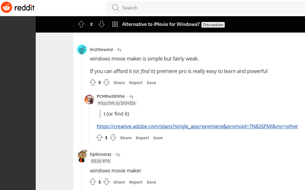 free iMovie for windows 10 reddit