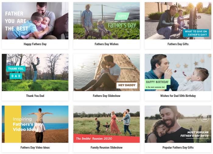 free father's day video template